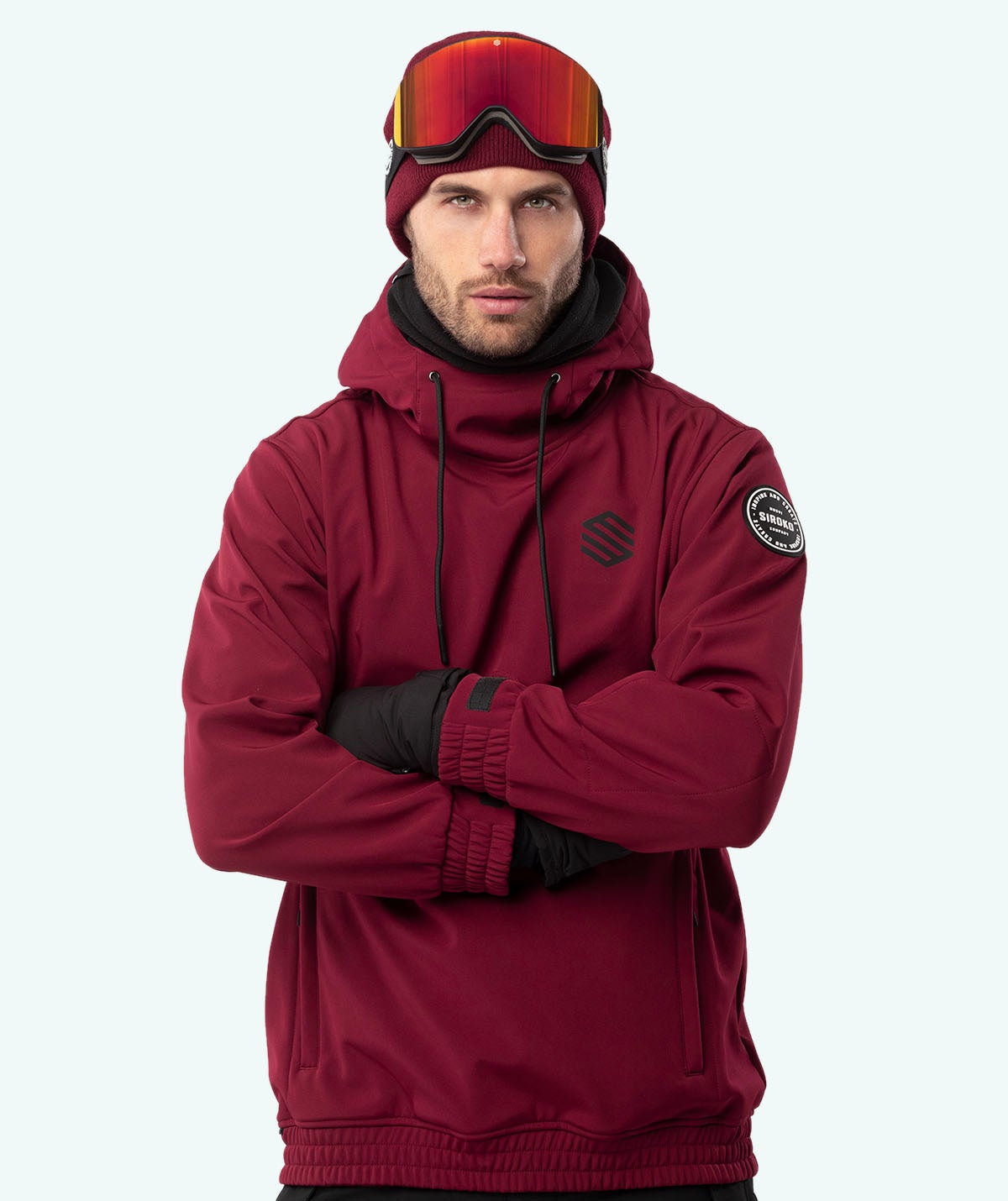 mens maroon snowboard jacket