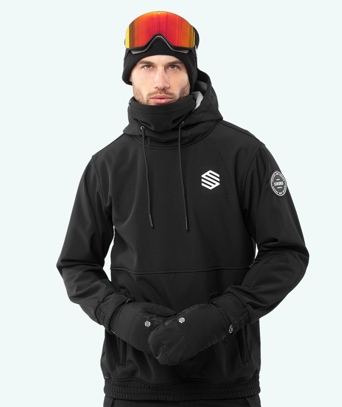 mens black snow jacket